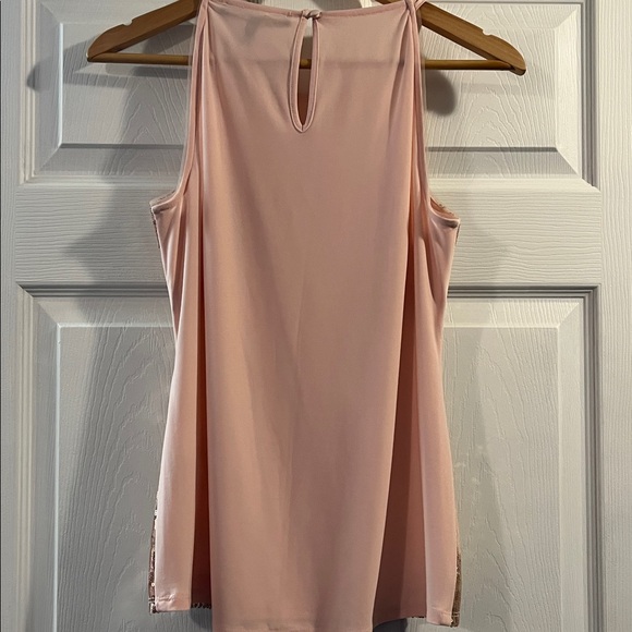 White House Black Market Pink Sequin Halter Top NWT size XS - Picture 4 of 7